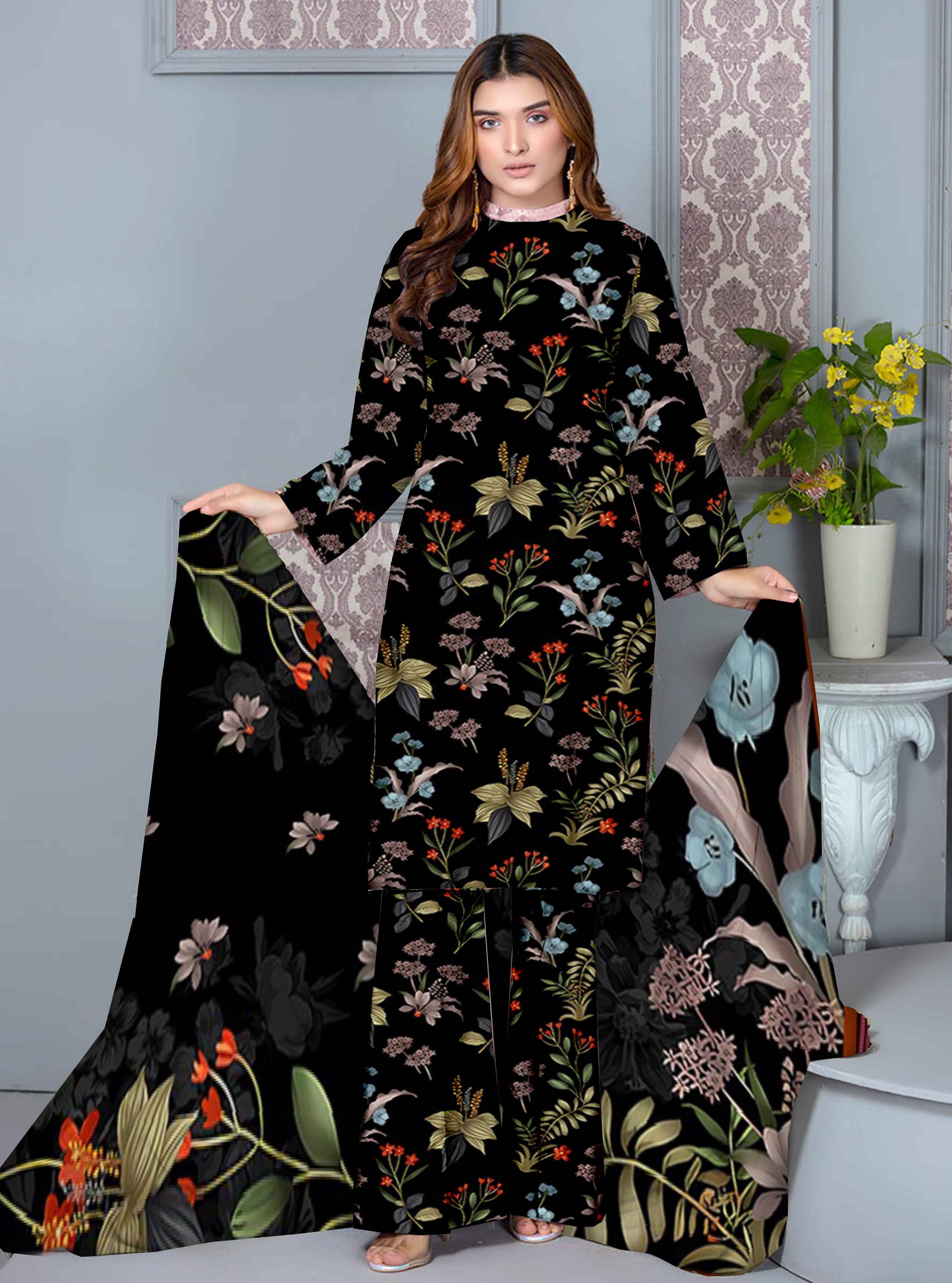 PRINTED LAWN MARIAB COLLECTION 3pc UNSTICHED MB110