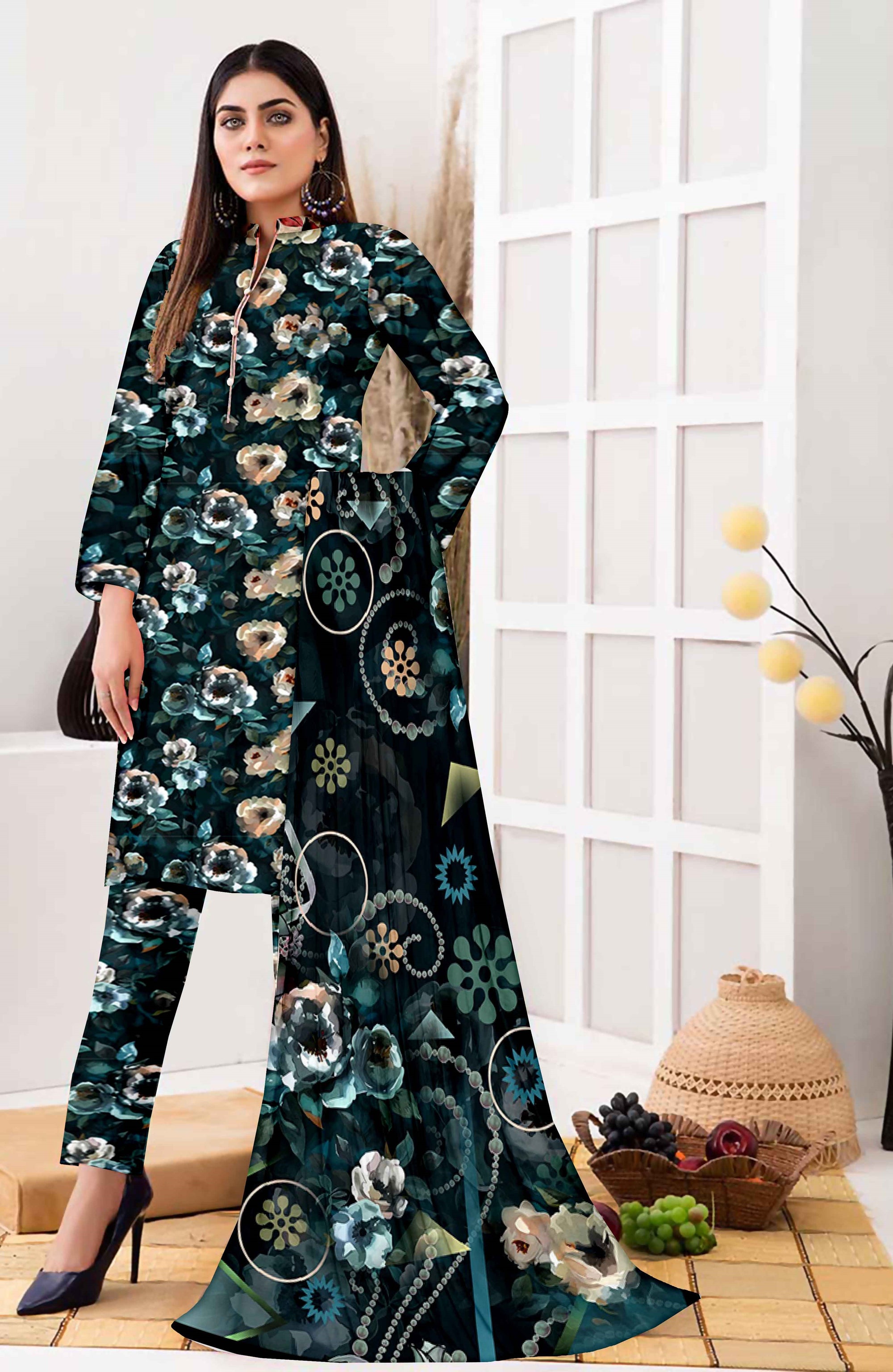 PRINTED LAWN MARIAB COLLECTION 3pc UNSTICHED MB118
