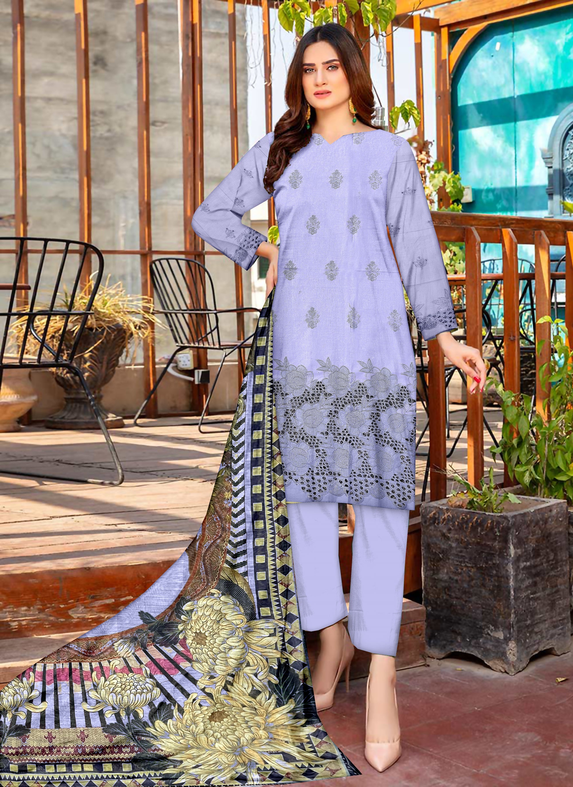 YASHFA NOOR CHIKANKARI COLLECTION 2025 SALE CK01