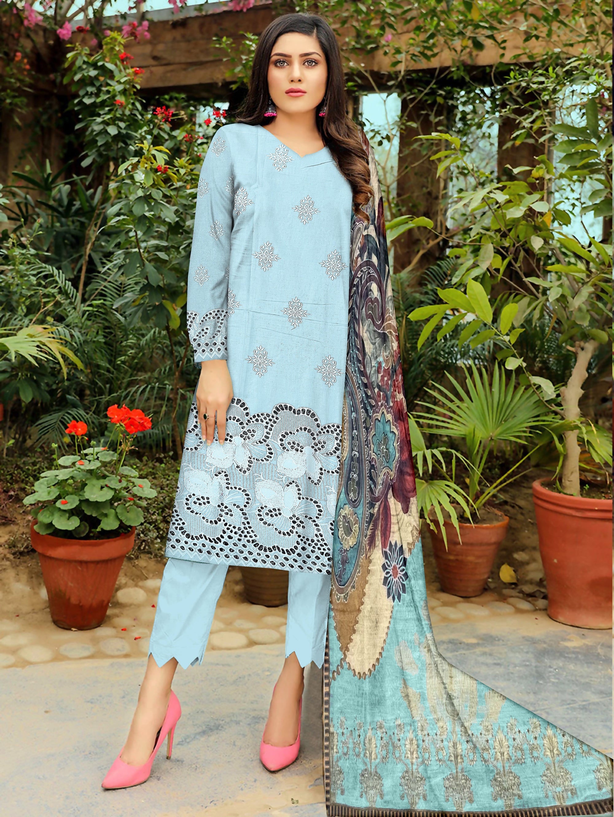 YASHFA NOOR CHIKANKARI COLLECTION 2025 SALE CK06