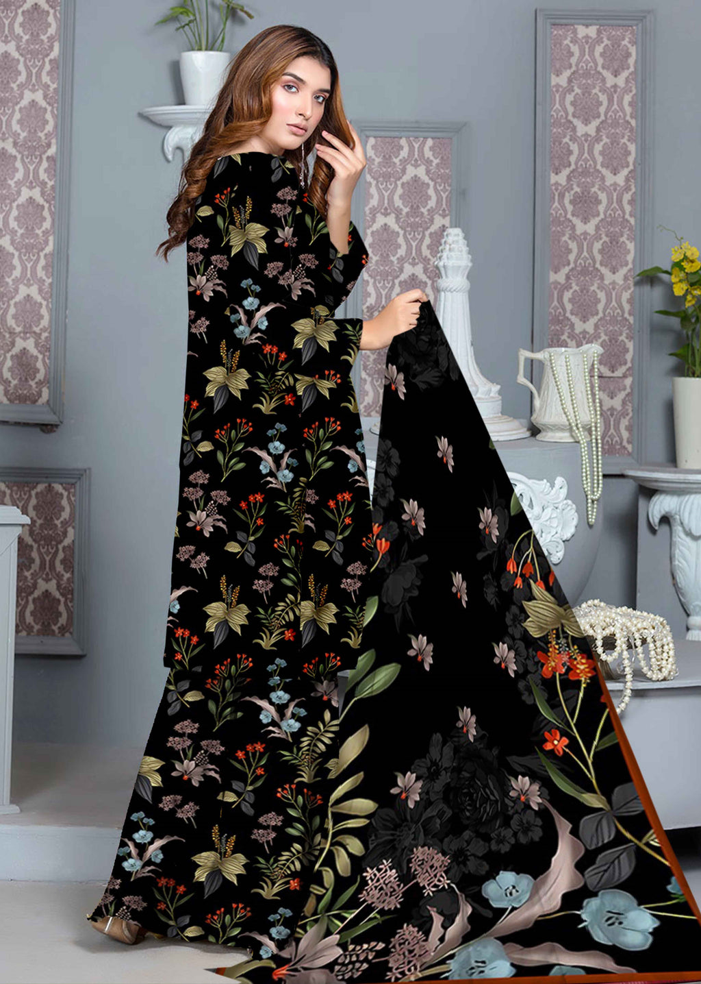 PRINTED LAWN MARIAB COLLECTION 3pc UNSTICHED MB110