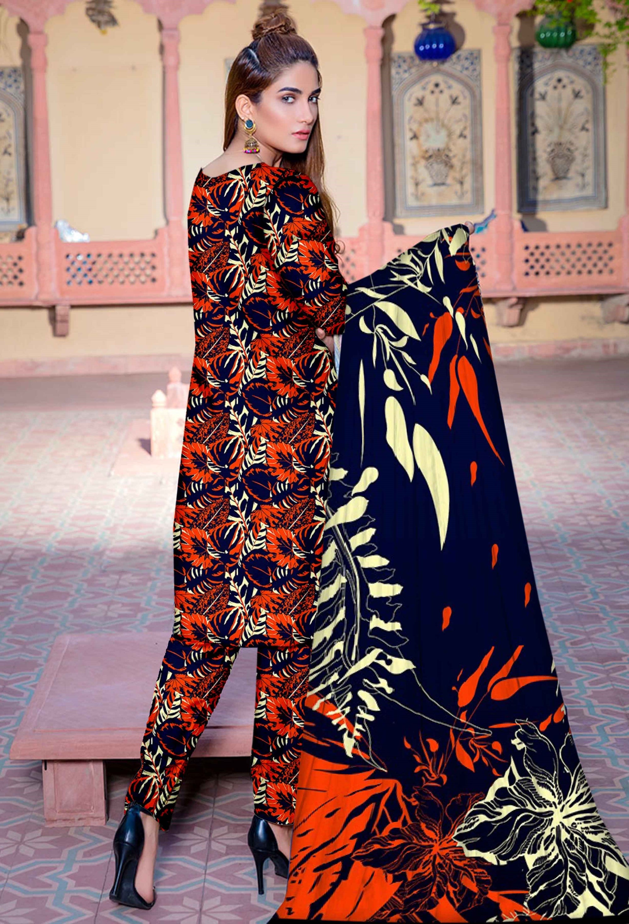 PRINTED LAWN MARIAB COLLECTION 3pc UNSTICHED MB111