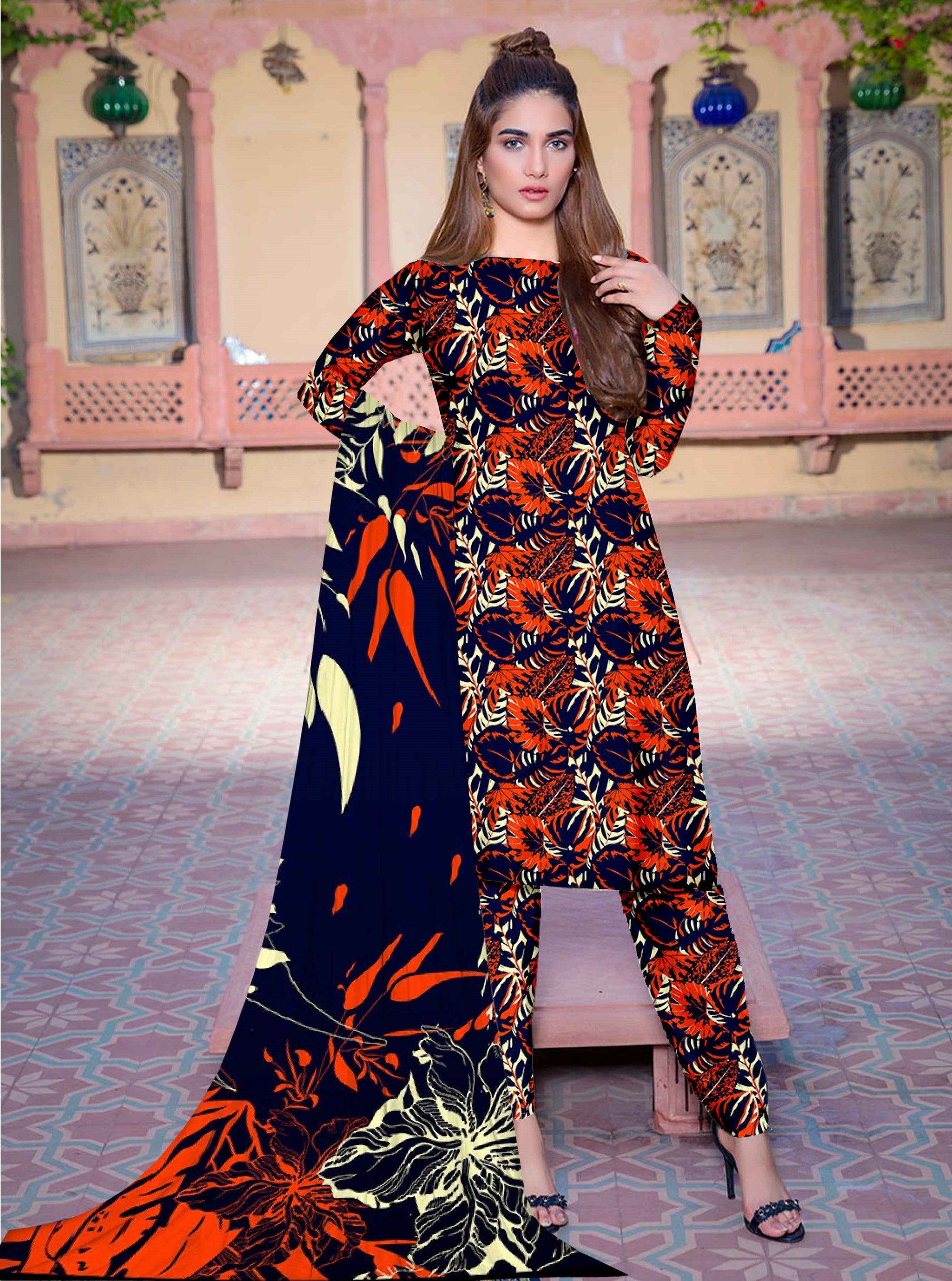 PRINTED LAWN MARIAB COLLECTION 3pc UNSTICHED MB111