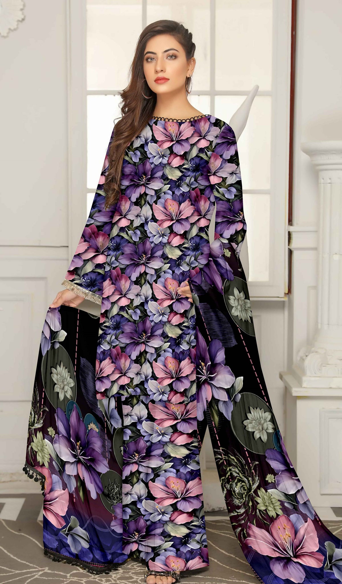 PRINTED LAWN MARIAB COLLECTION 3pc UNSTICHED MB113