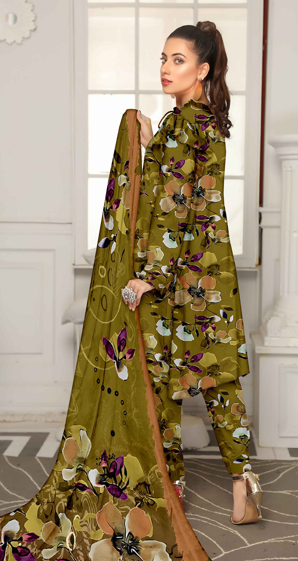 PRINTED LAWN MARIAB COLLECTION 3pc UNSTICHED MB116