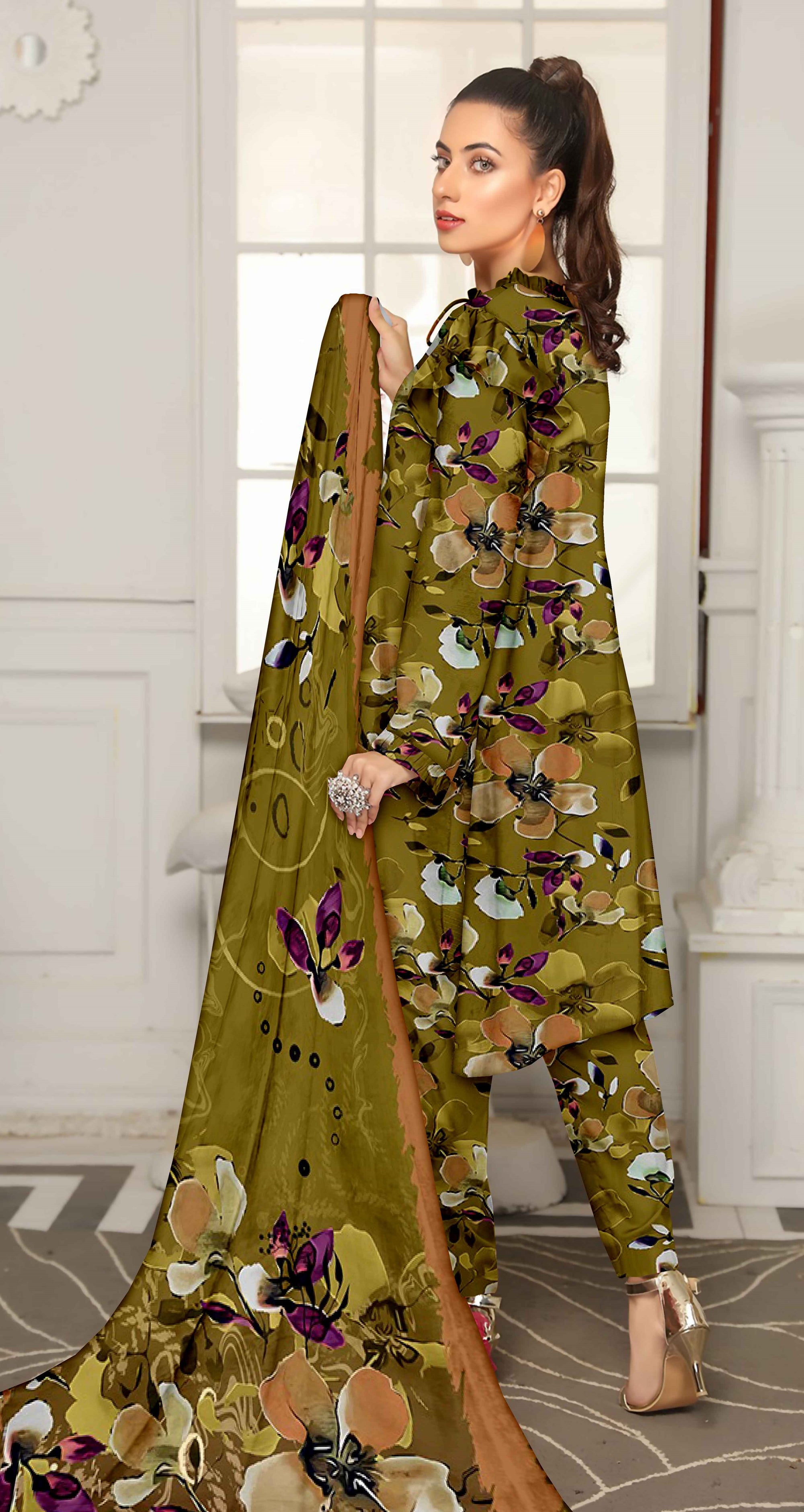 PRINTED LAWN MARIAB COLLECTION 3pc UNSTICHED MB116