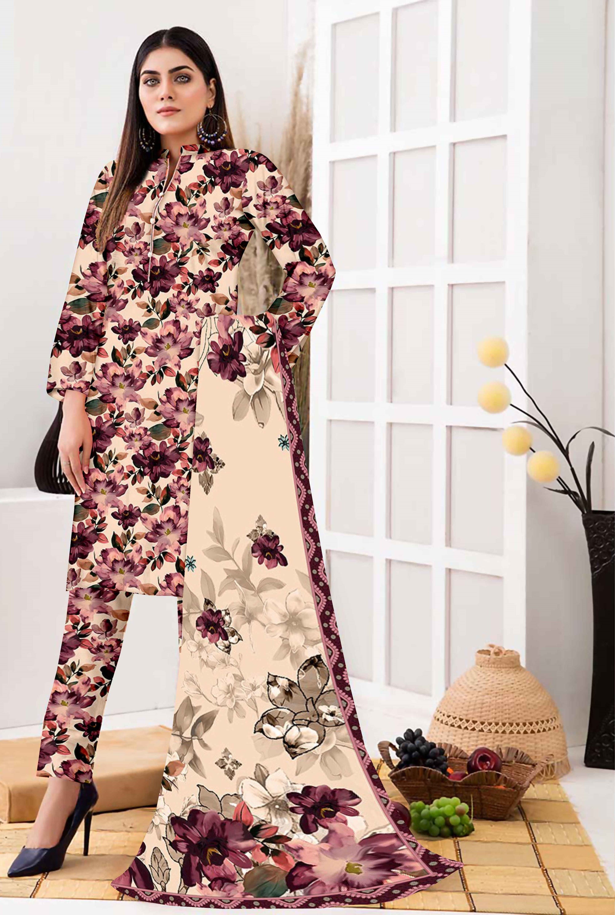 PRINTED LAWN MARIAB COLLECTION 3pc UNSTICHED MB117