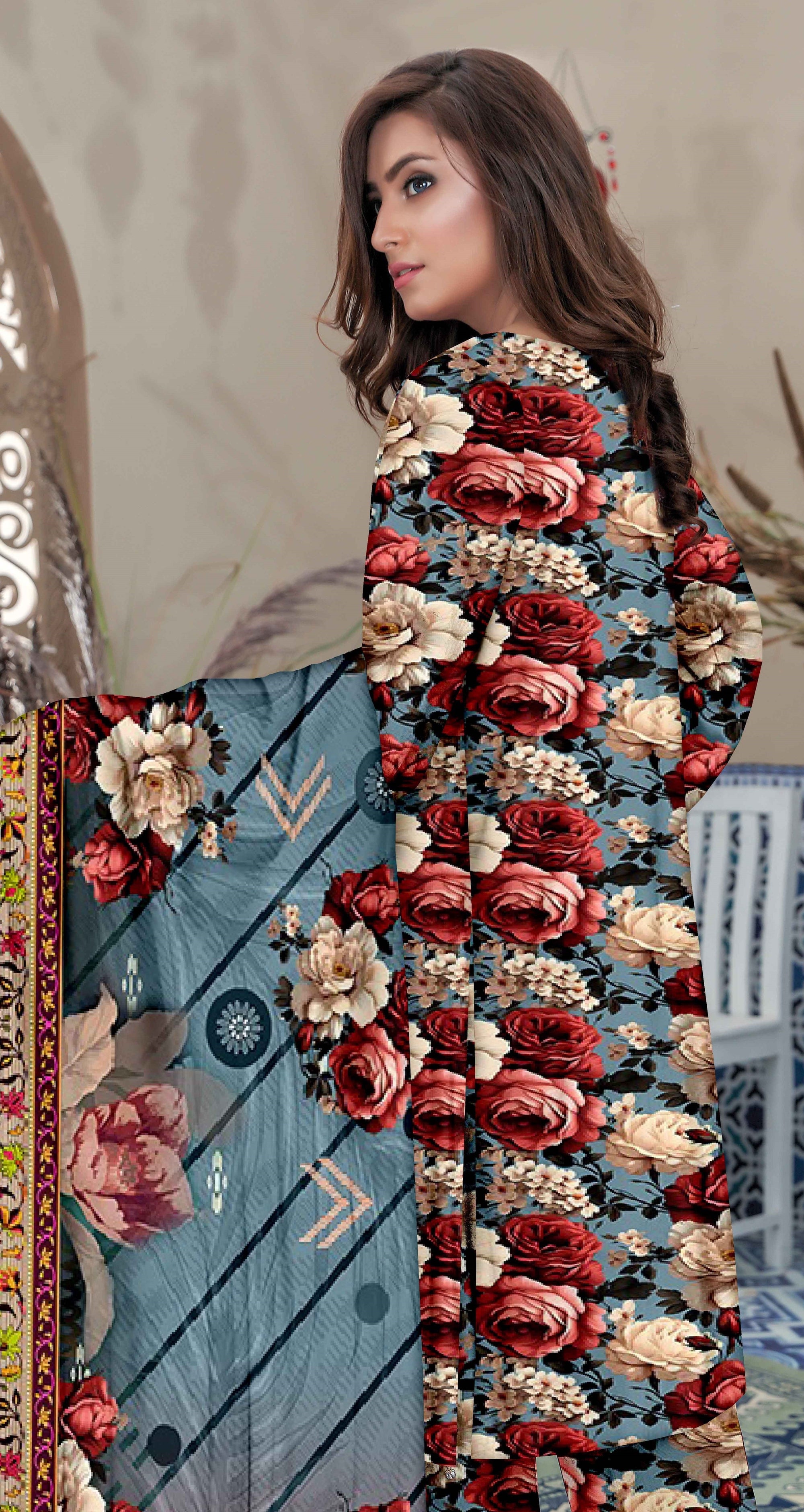 PRINTED LAWN MARIAB COLLECTION 3pc UNSTICHED MB119
