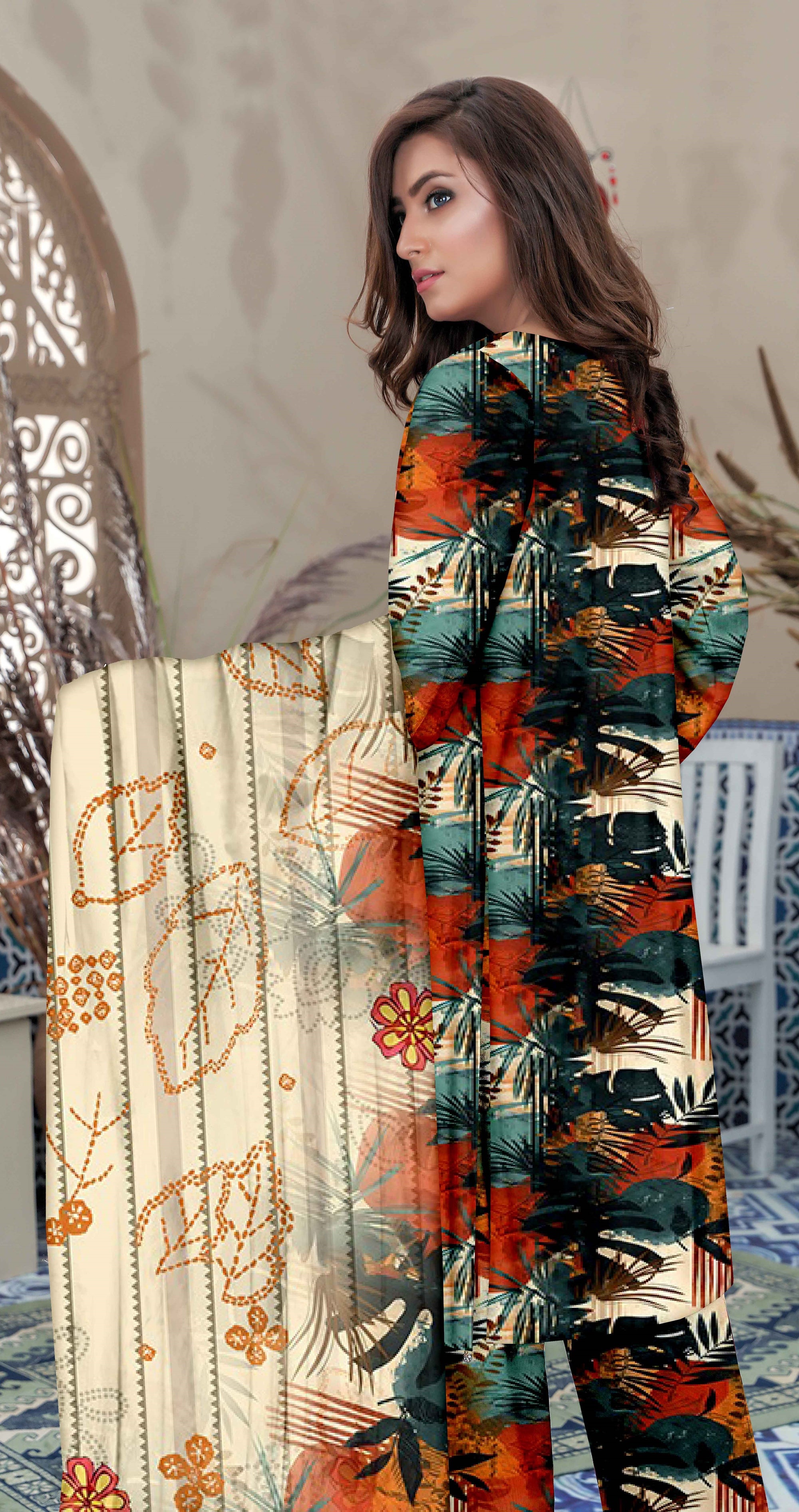 PRINTED LAWN MARIAB COLLECTION 3pc UNSTICHED MB120