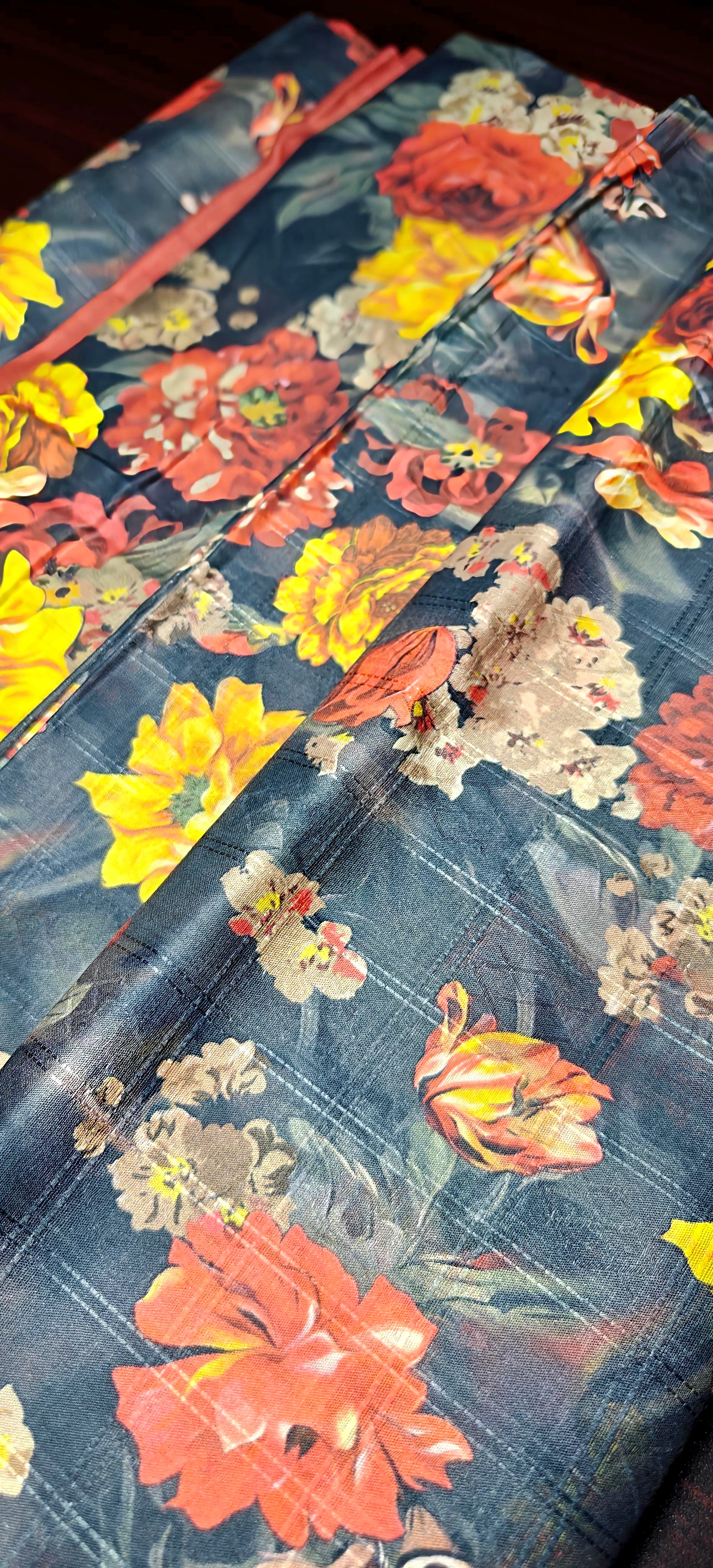YASHFA NOOR PRINTED LAWN DABI JACQUARD ALLOVER STYLE COLLECTION (3D BANA DORA ) 3PC UNSTICHED YDJ02