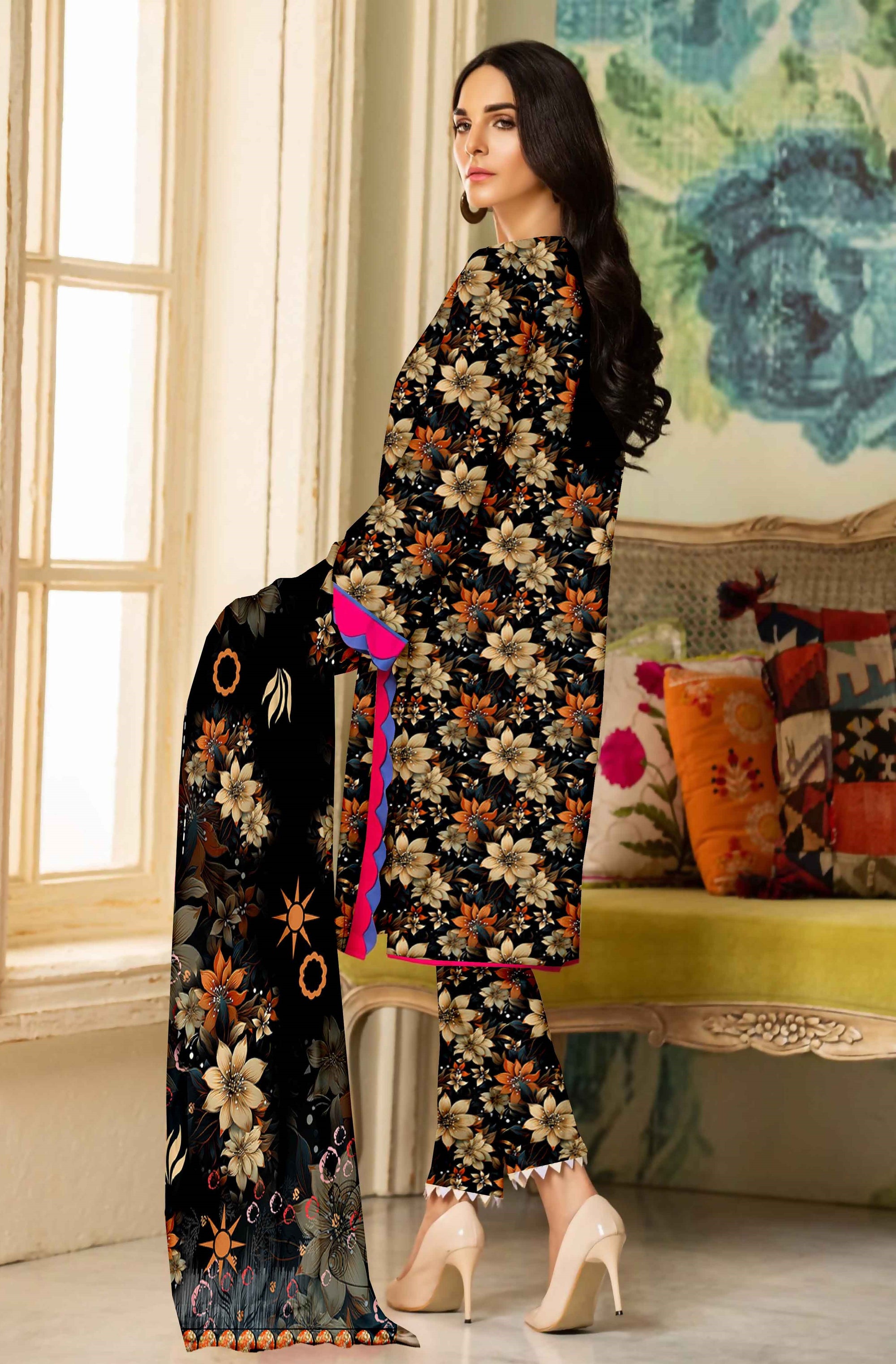 PRINTED LAWN MARIAB COLLECTION 3pc UNSTICHED MB103