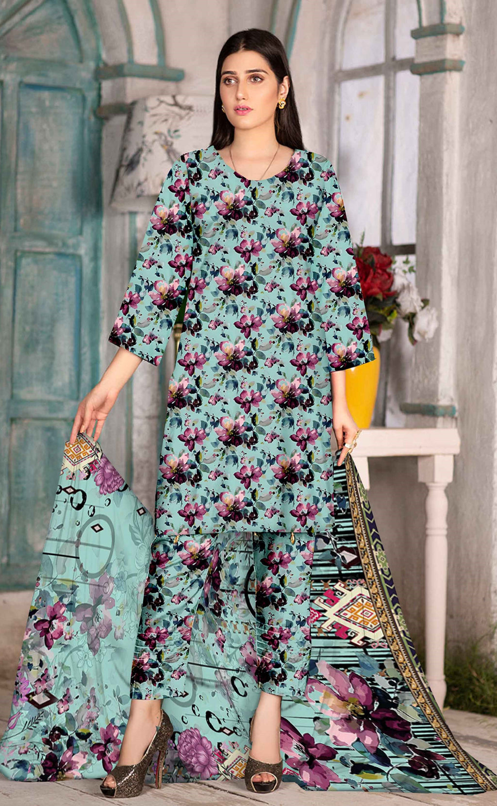 PRINTED LAWN MARIAB COLLECTION 3pc UNSTICHED MB105
