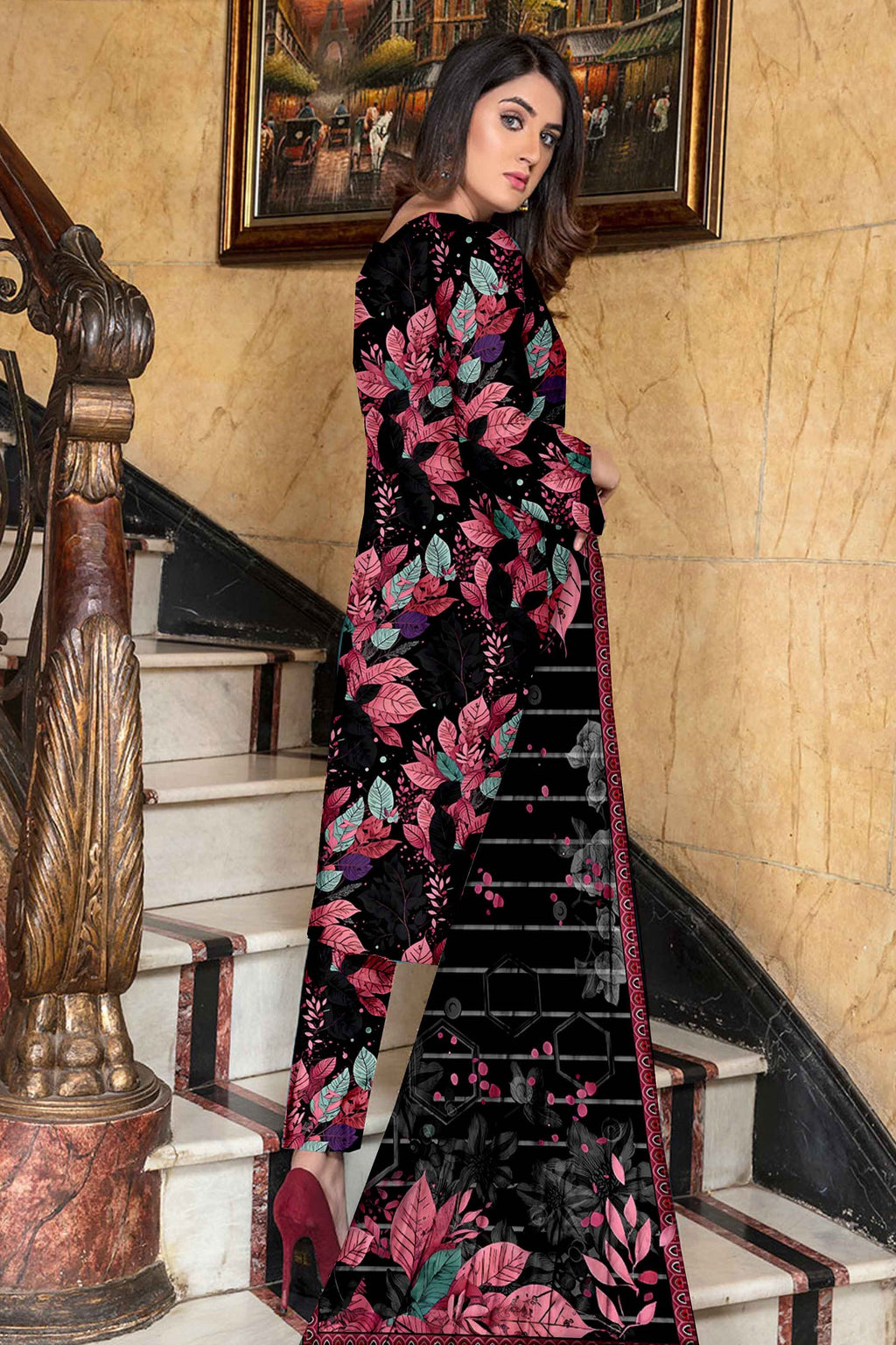 PRINTED LAWN MARIAB COLLECTION 3pc UNSTICHED MB107