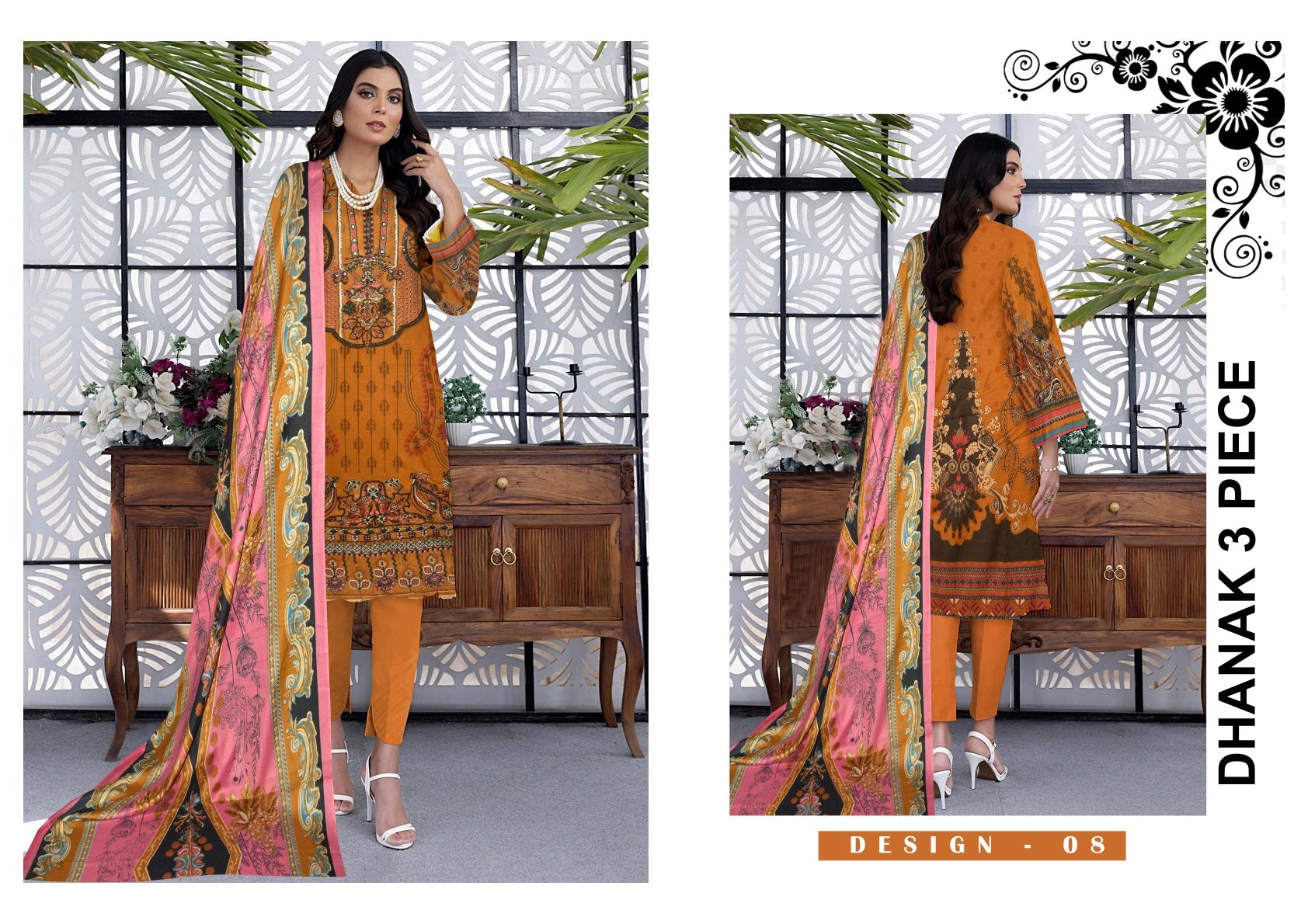 DHANAK EMBROIDERY COLLECTION 3PC