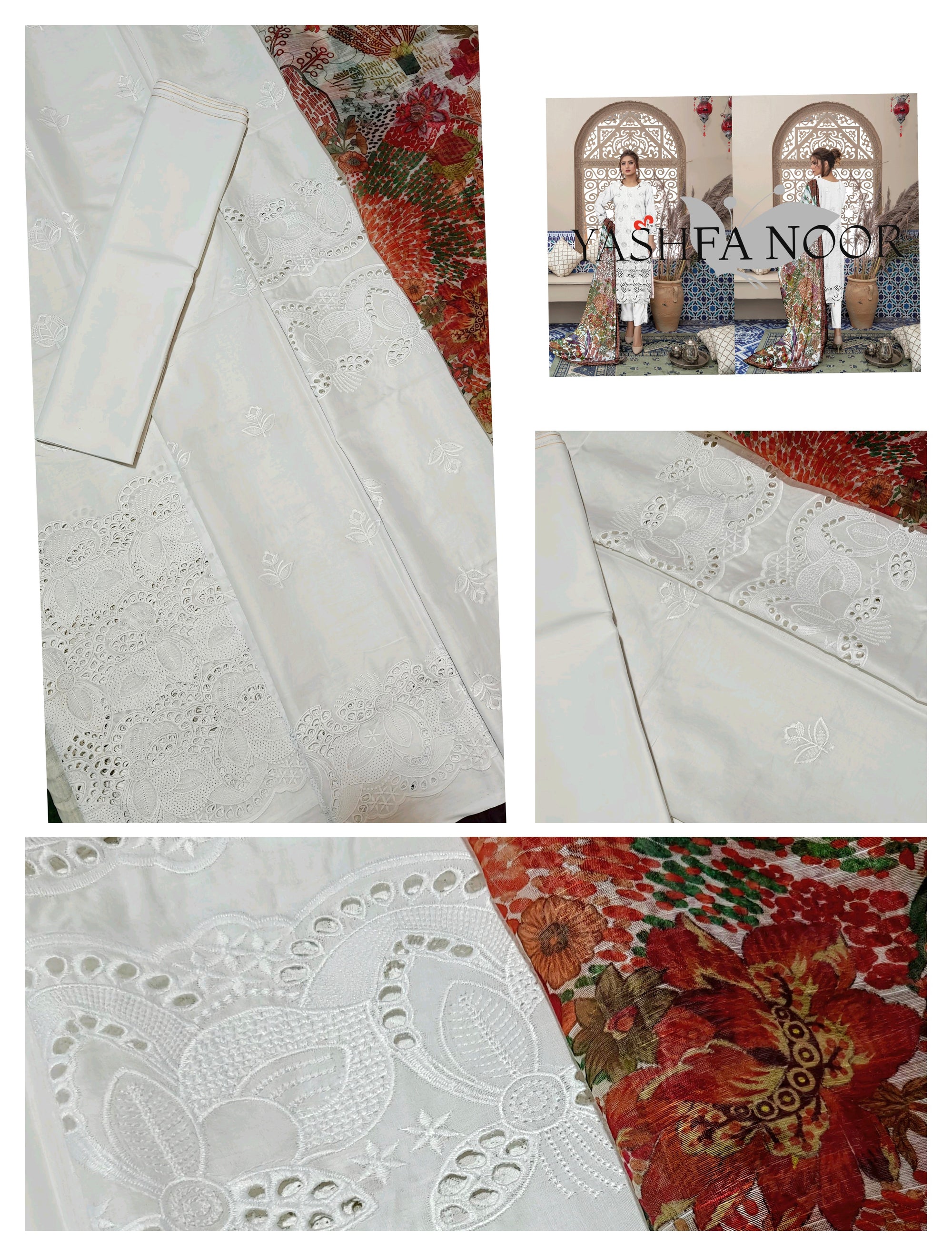 YASHFA NOOR CHIKANKARI COLLECTION 2025 SALE CK10