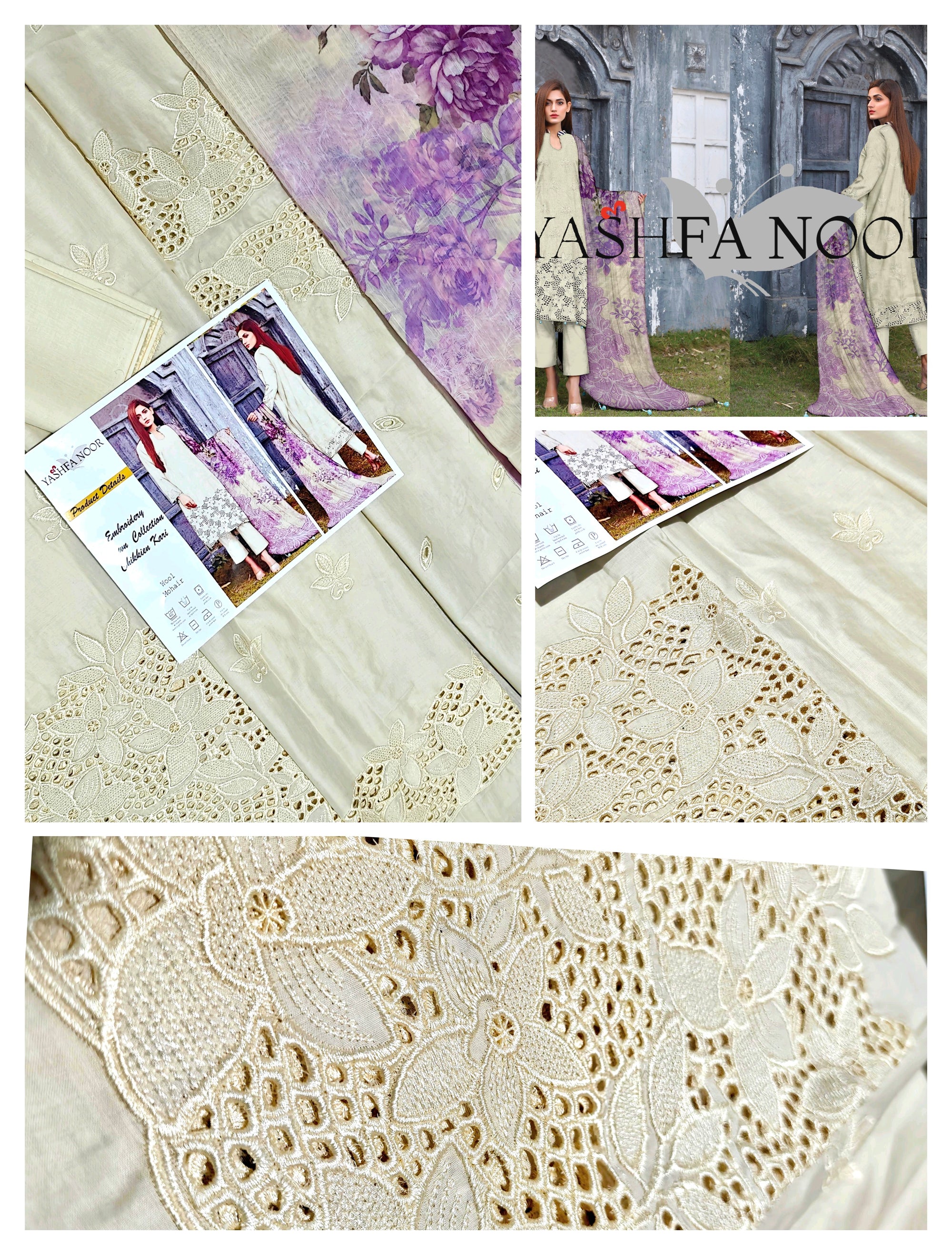 YASHFA NOOR CHIKANKARI COLLECTION 2025 SALE CK08