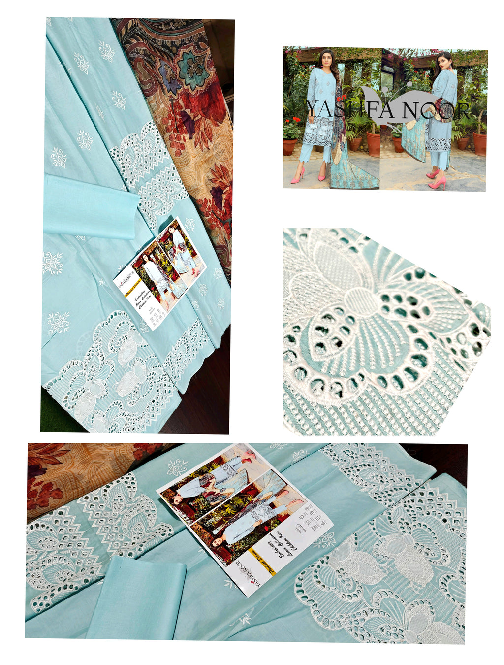 YASHFA NOOR CHIKANKARI COLLECTION 2025 SALE CK06