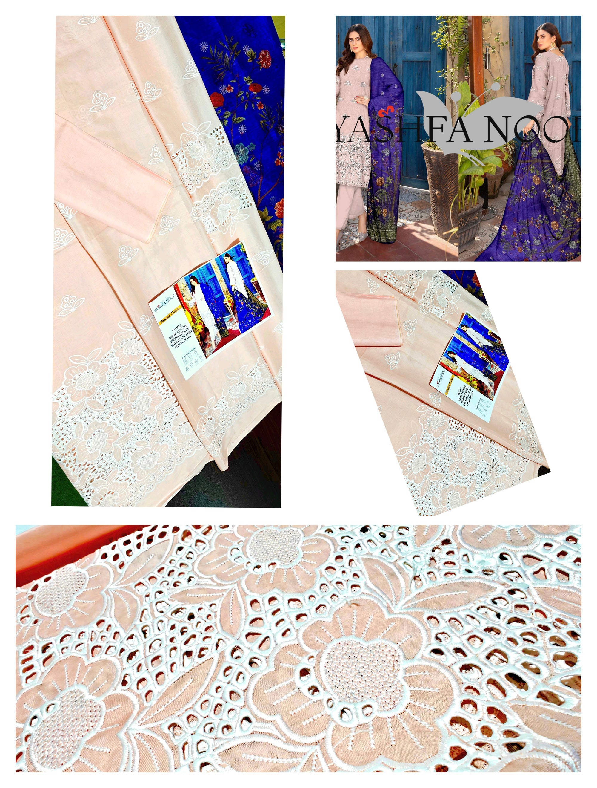 YASHFA NOOR CHIKANKARI COLLECTION 2025 SALE CK05