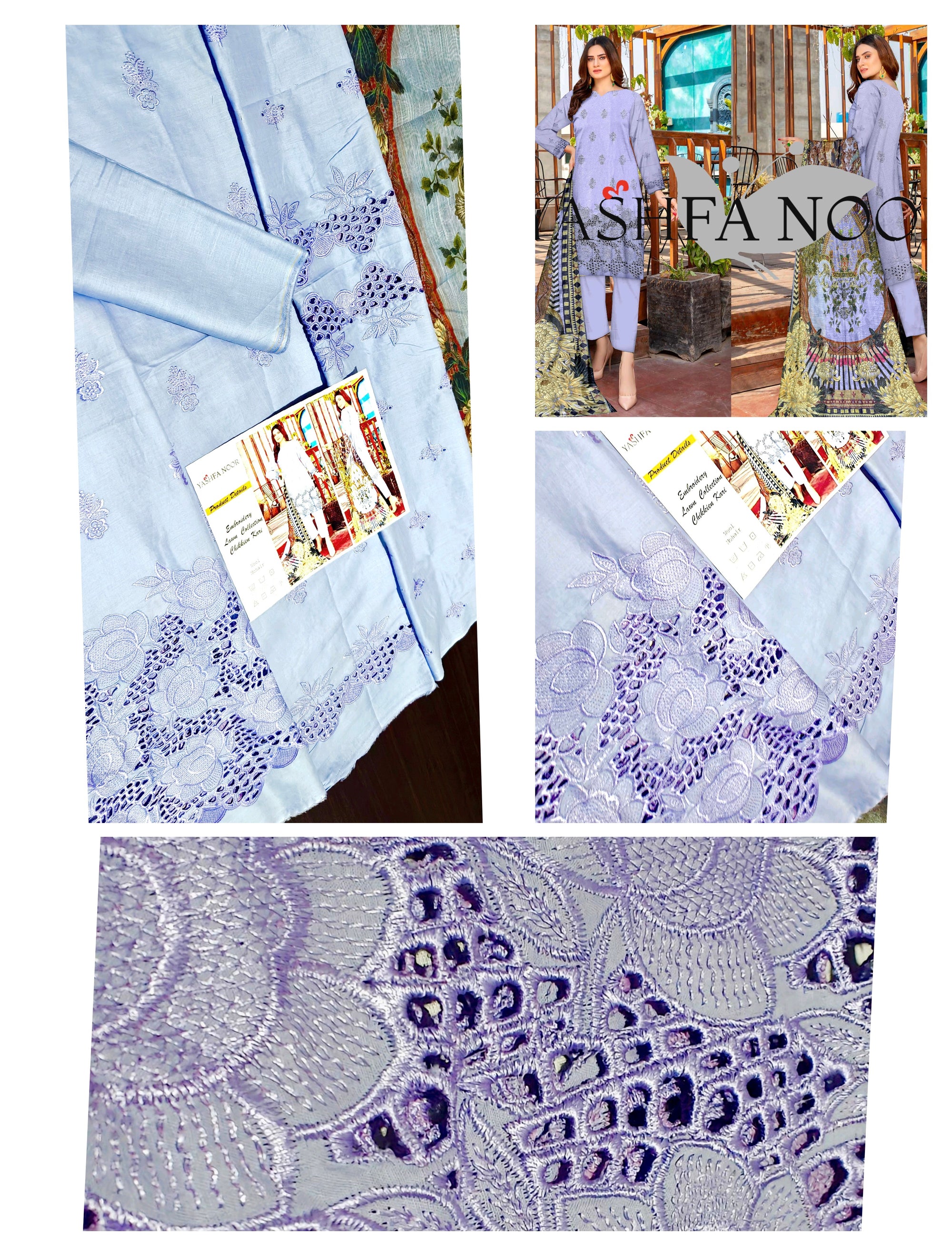 YASHFA NOOR CHIKANKARI COLLECTION 2025 SALE CK01