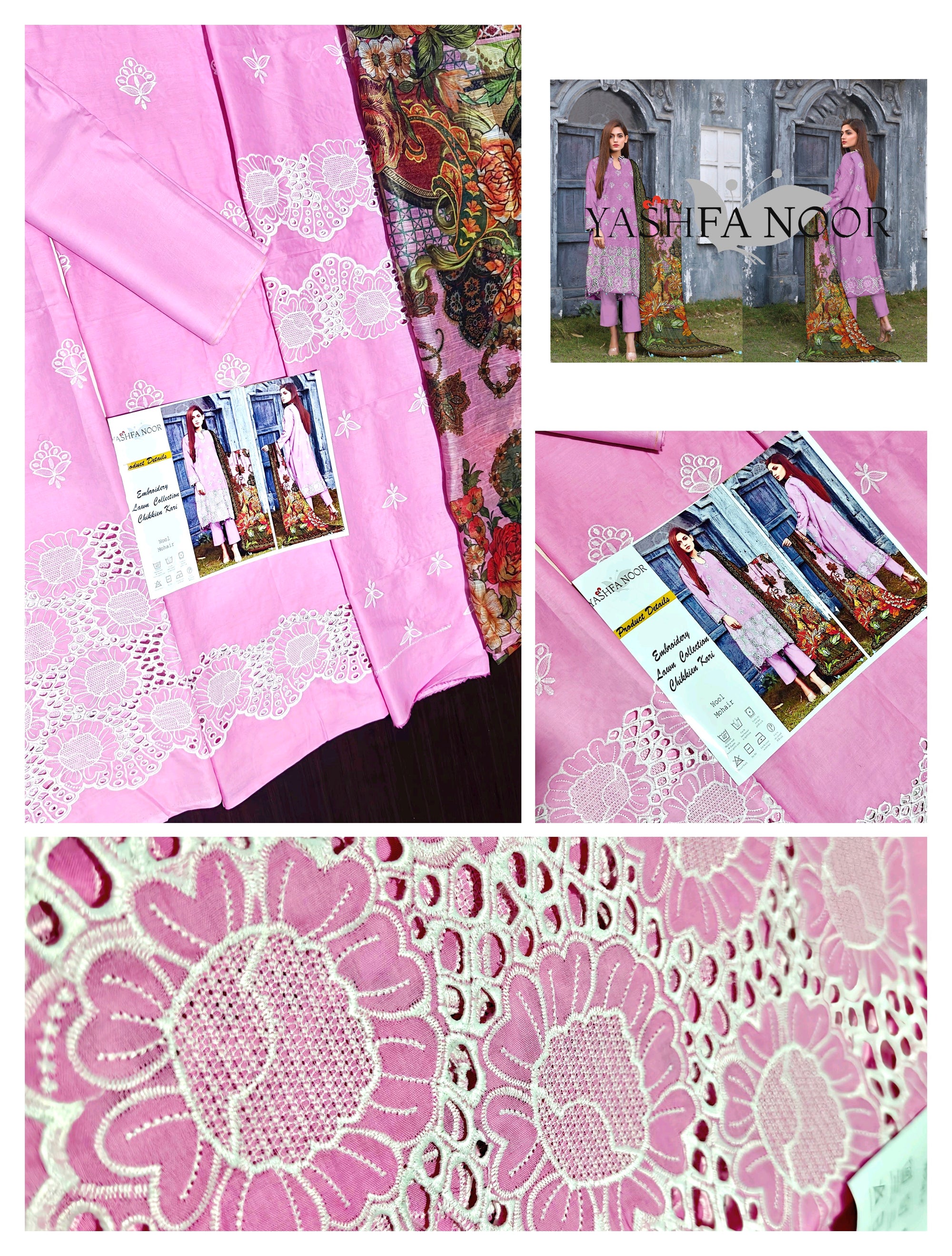YASHFA NOOR CHIKANKARI COLLECTION 2025 SALE CK02