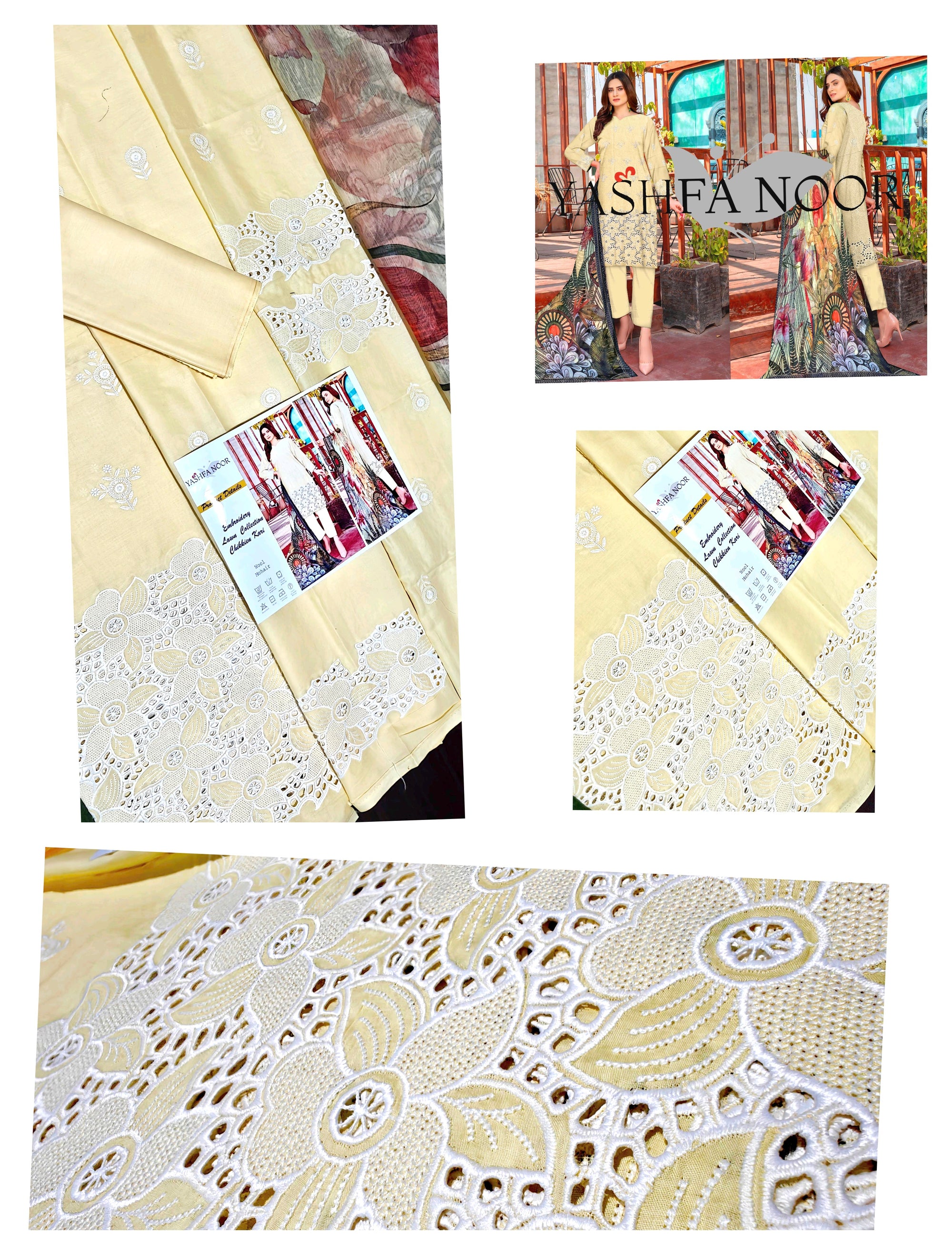 YASHFA NOOR CHIKANKARI COLLECTION 2025 SALE CK03