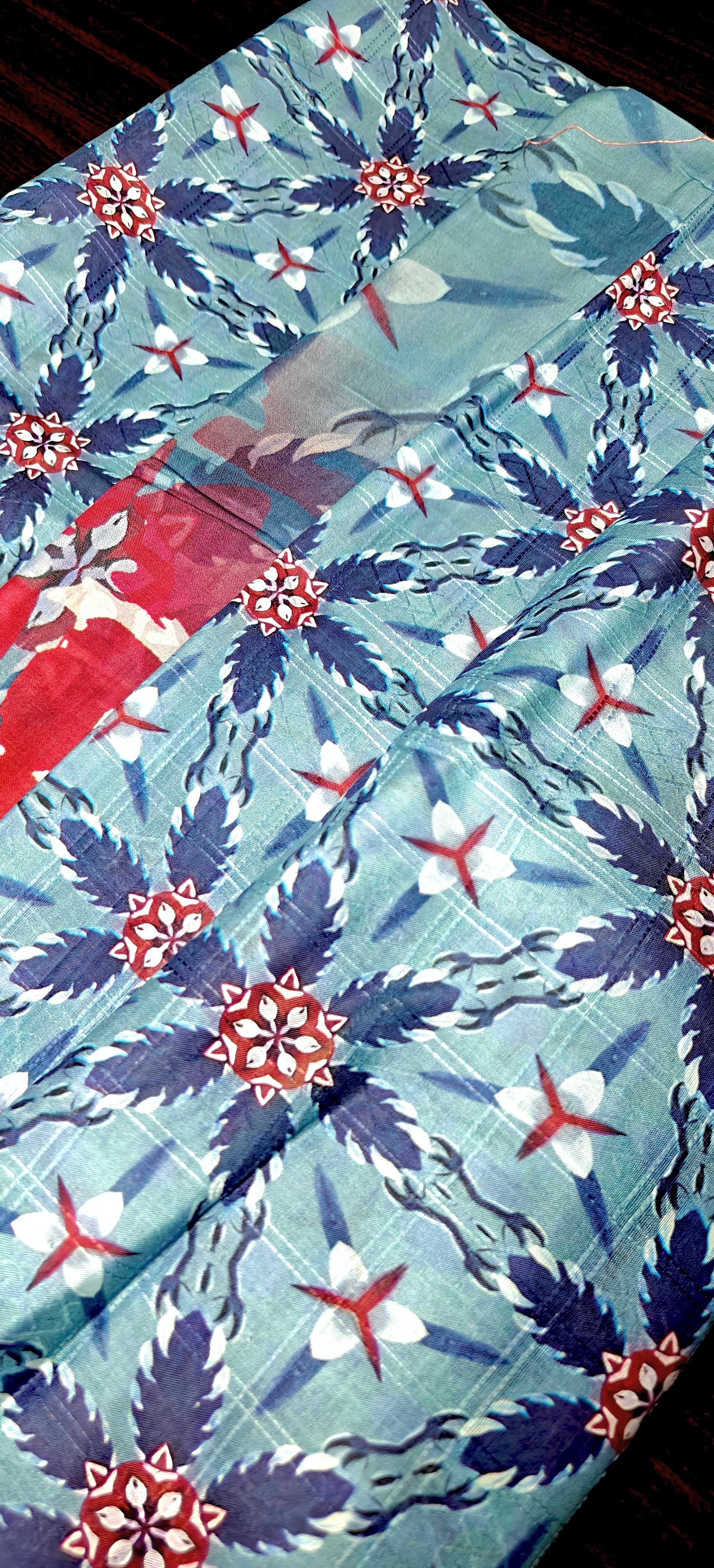 YASHFA NOOR PRINTED LAWN DABI JACQUARD ALLOVER STYLE COLLECTION (3D BANA DORA ) 3PC UNSTICHED YDJ21