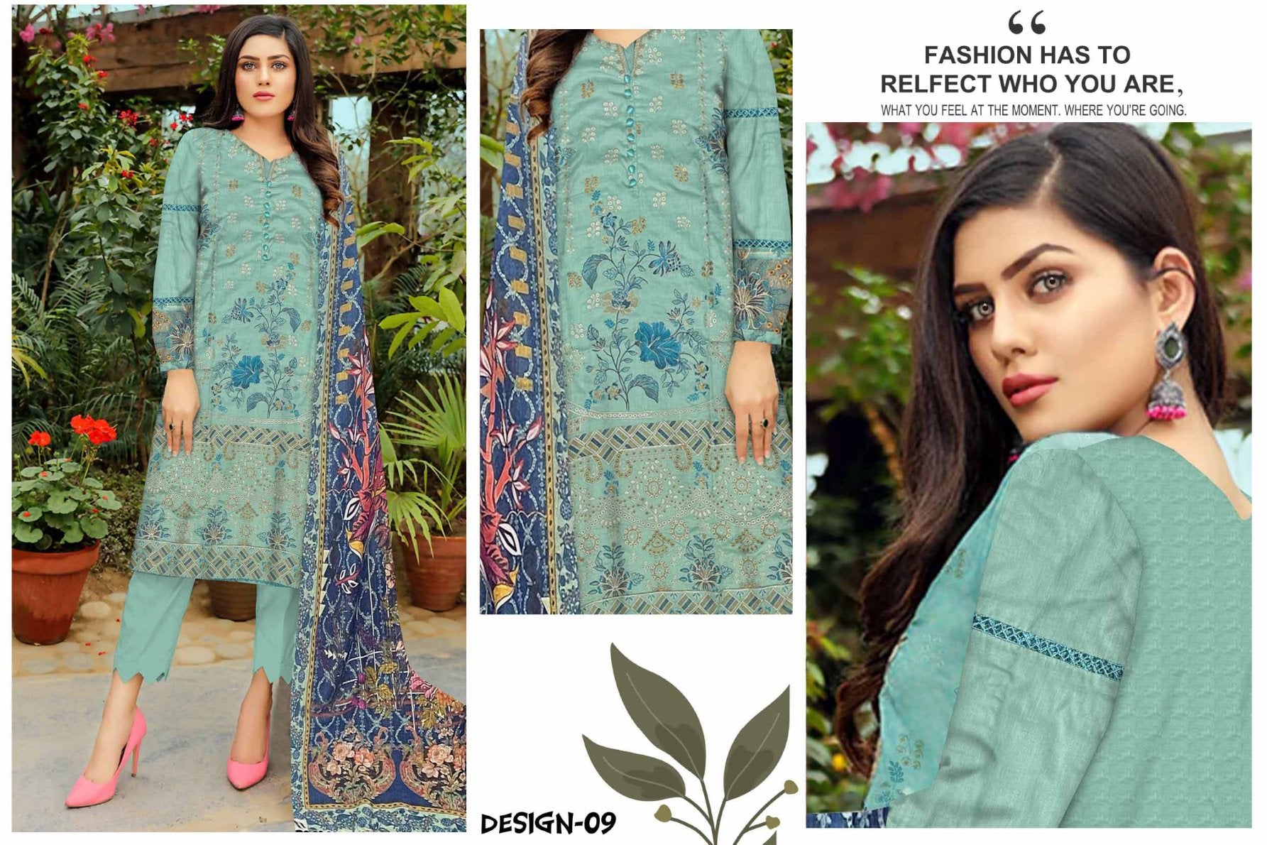 LUXURY EMBROIDERED LAWN COLLECTION 3PC EYN09