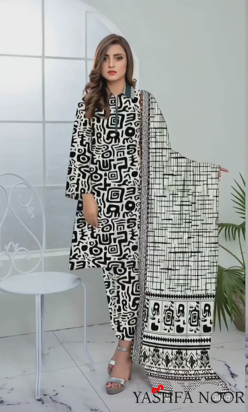 PRINTED LAWN SAPPHIRE COLLECTION 3pc UNSTICHED SP01
