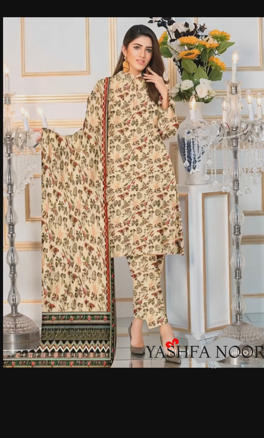 PRINTED LAWN SAPPHIRE COLLECTION 3pc UNSTICHED SP08