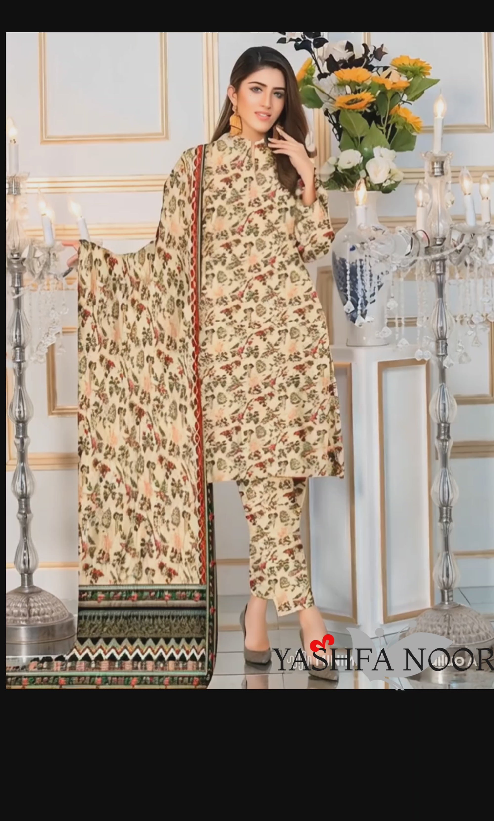 PRINTED LAWN SAPPHIRE COLLECTION 3pc UNSTICHED SP08