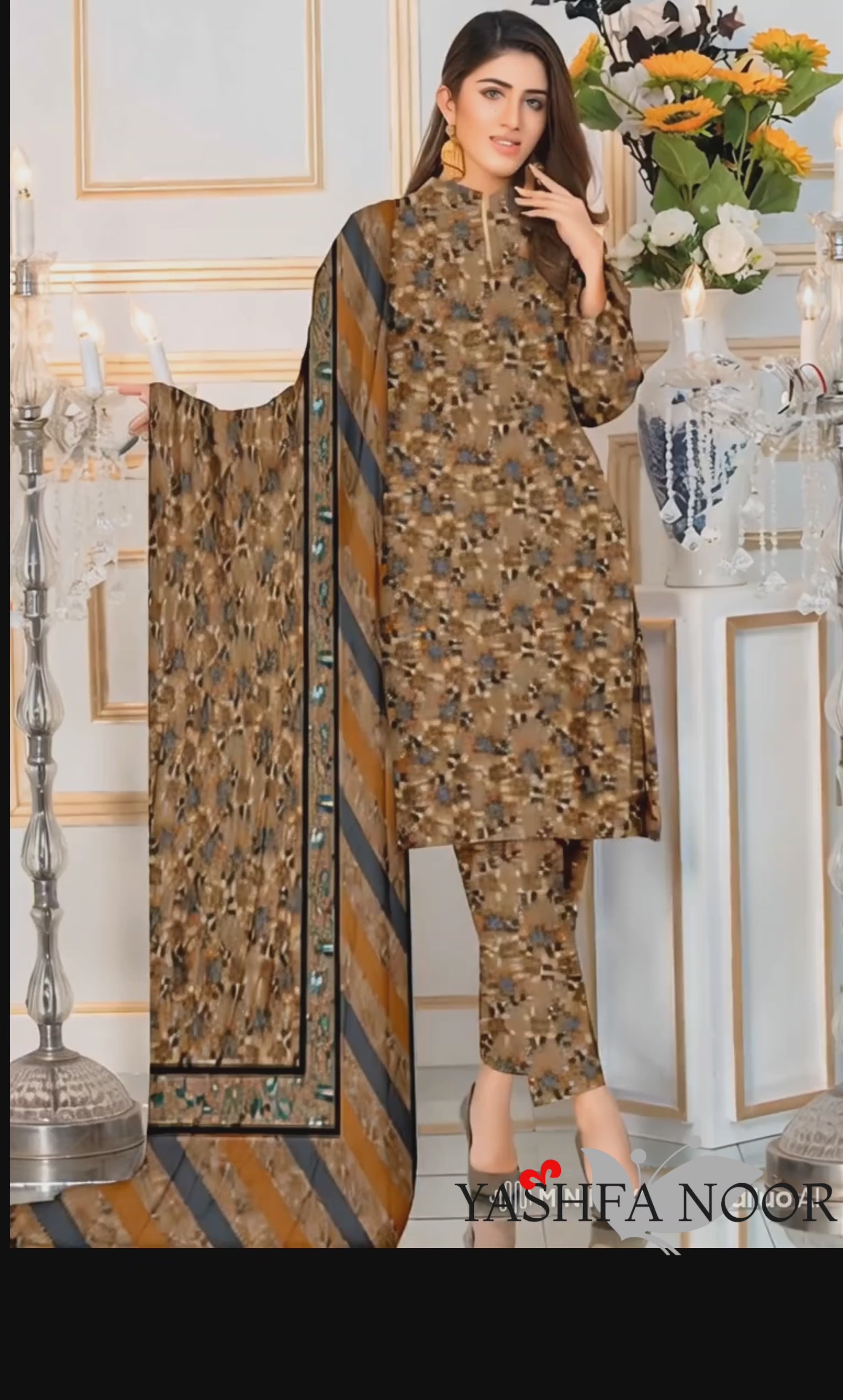 PRINTED LAWN SAPPHIRE COLLECTION 3pc UNSTICHED SP07