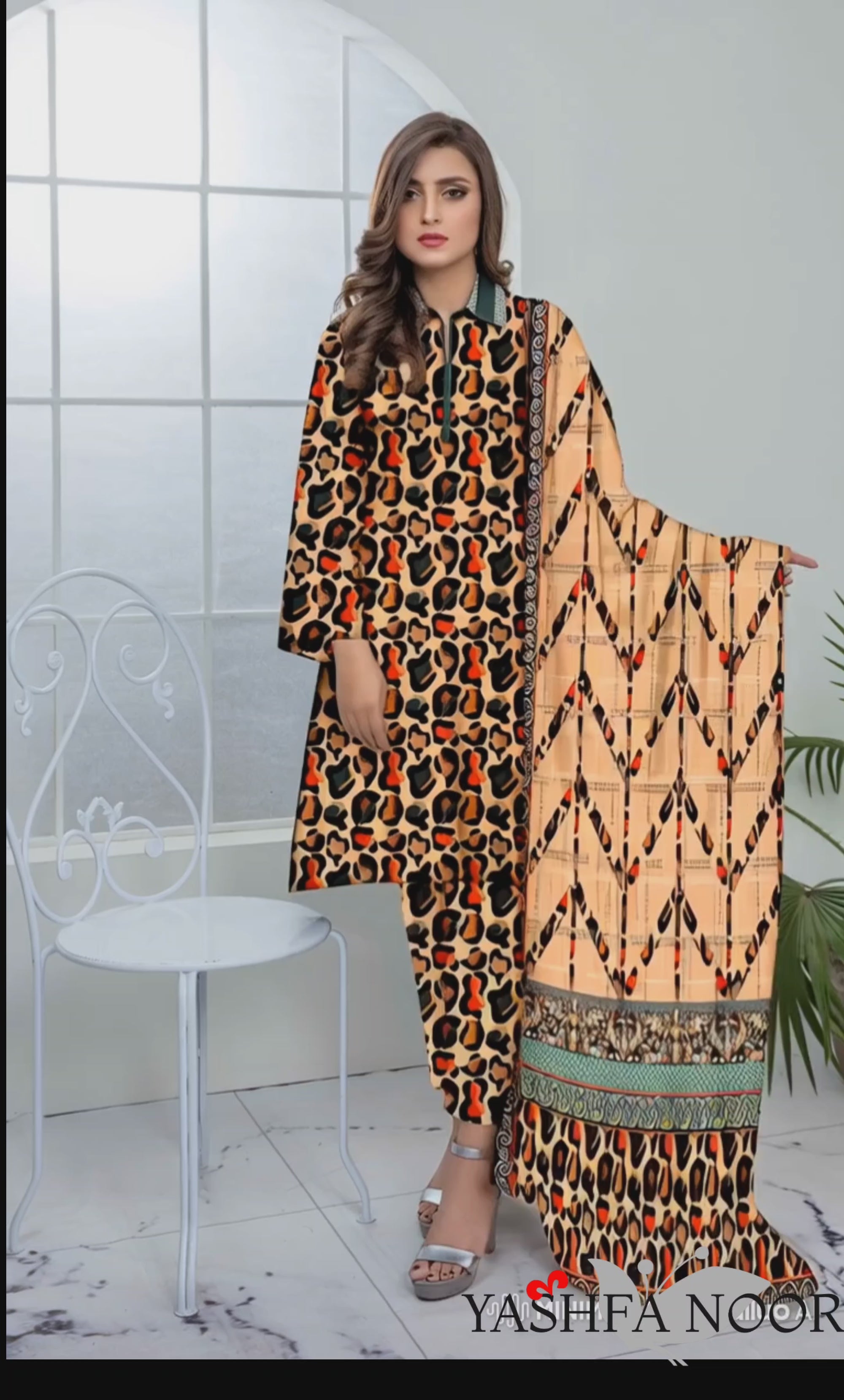 PRINTED LAWN SAPPHIRE COLLECTION 3pc UNSTICHED SP02
