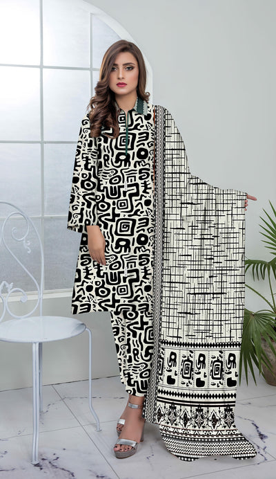 PRINTED LAWN SAPPHIRE COLLECTION 3pc UNSTICHED SP01