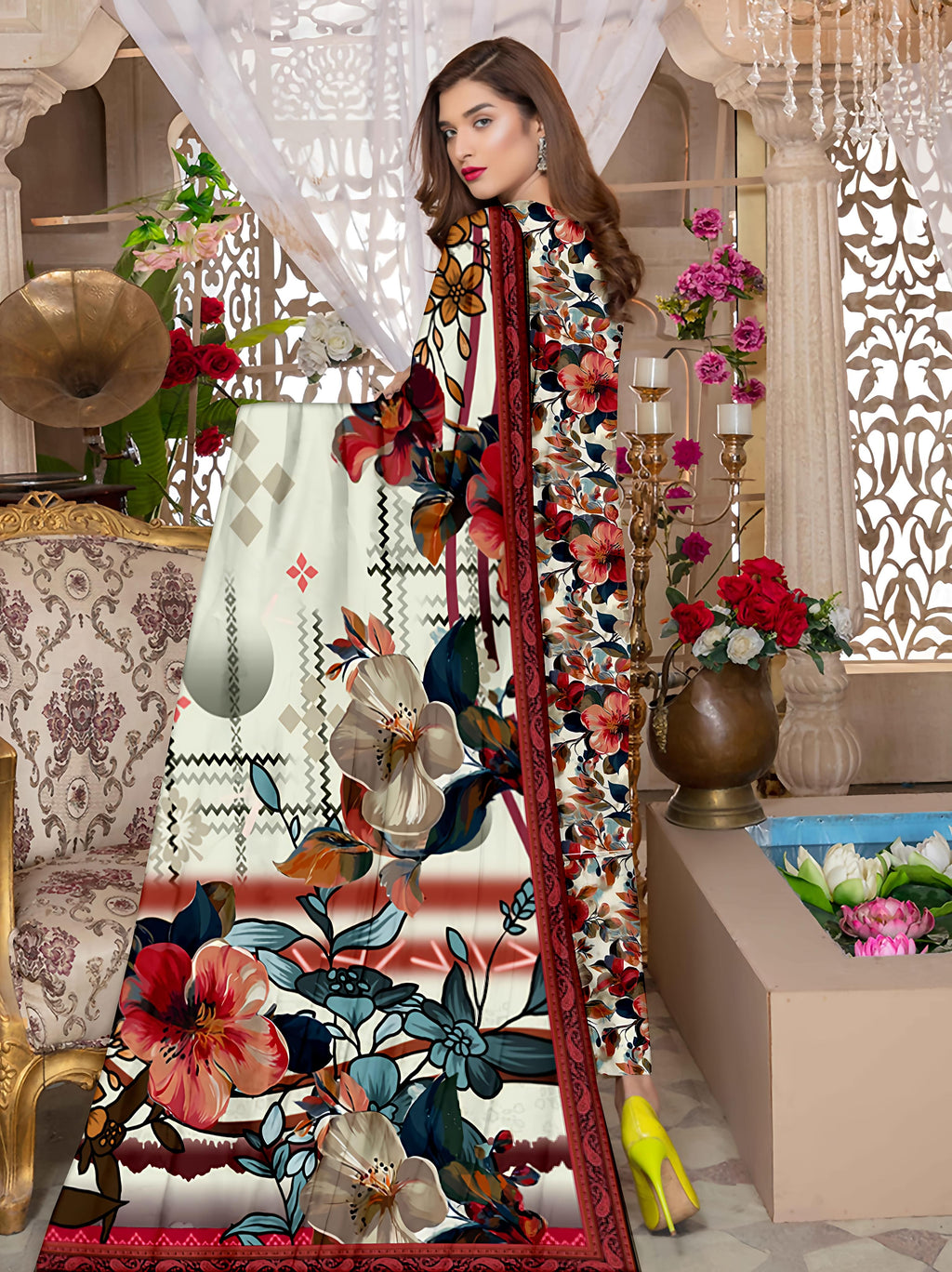 PRINTED LAWN BAROQUE COLLECTION 3pc UNSTICHED BP09