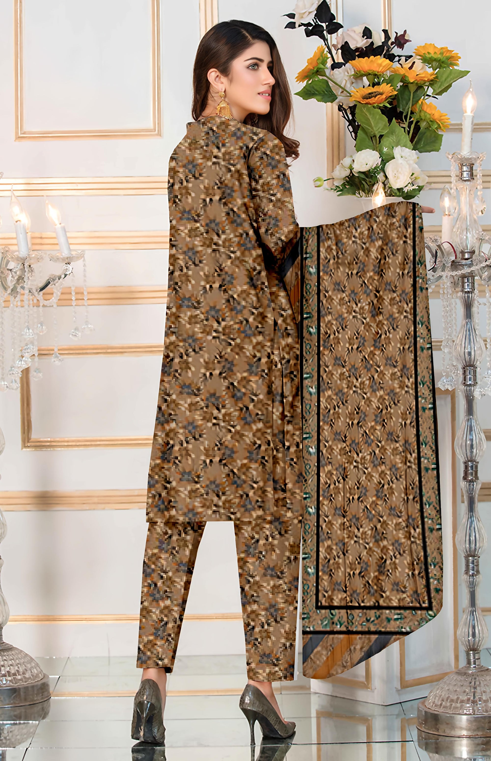 PRINTED LAWN SAPPHIRE COLLECTION 3pc UNSTICHED SP07