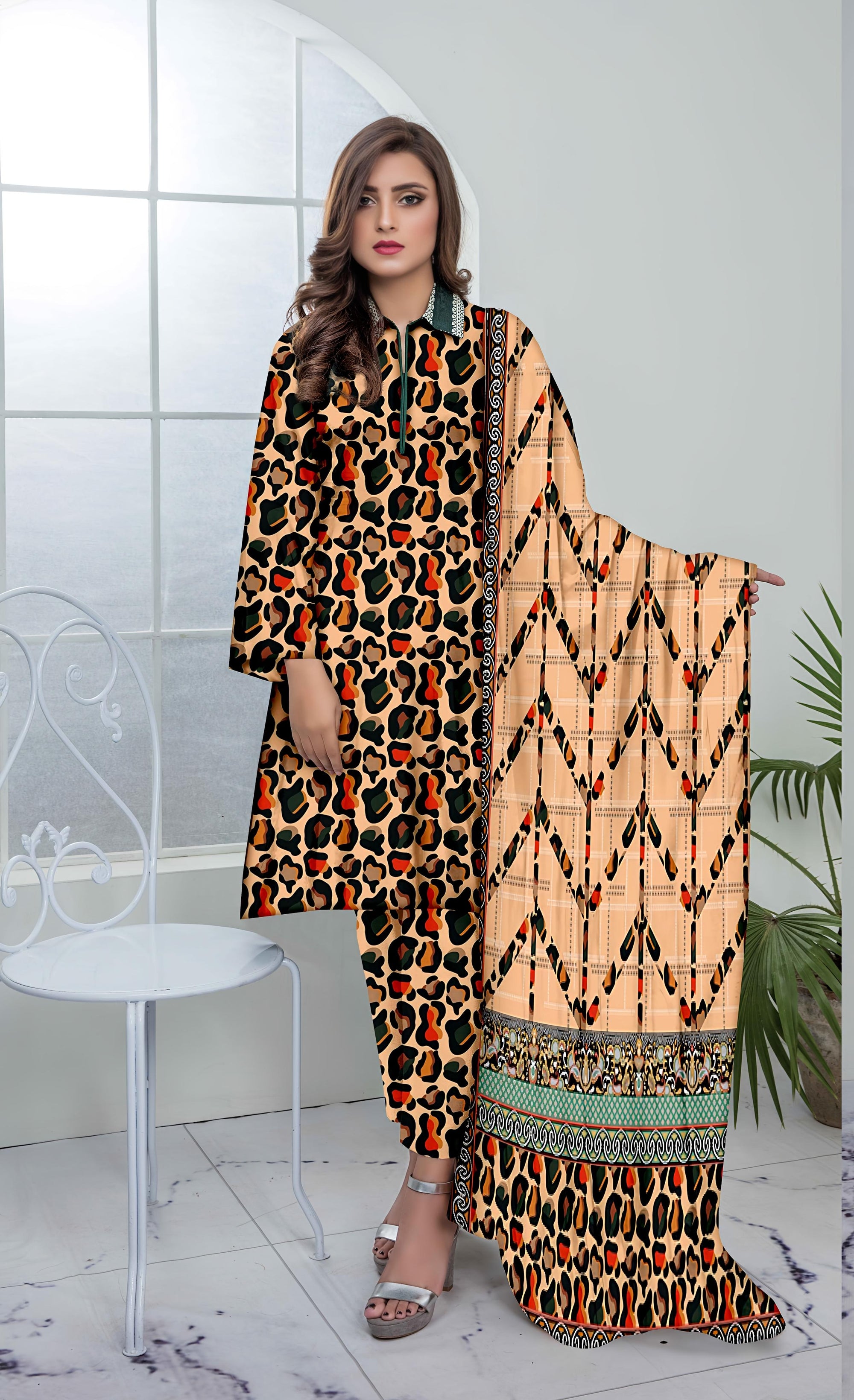 PRINTED LAWN SAPPHIRE COLLECTION 3pc UNSTICHED SP02